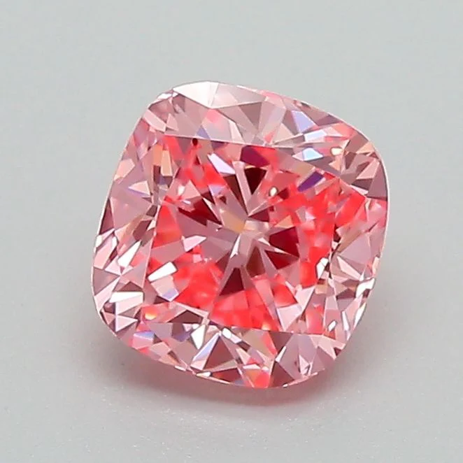 1.04 ct. Fancy Vivid Pink/VVS2 Cushion Brilliant Lab Grown Diamond