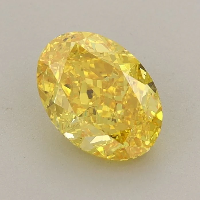 1.04 ct. Fancy Vivid Yellow/VS1 Oval Lab Grown Diamond