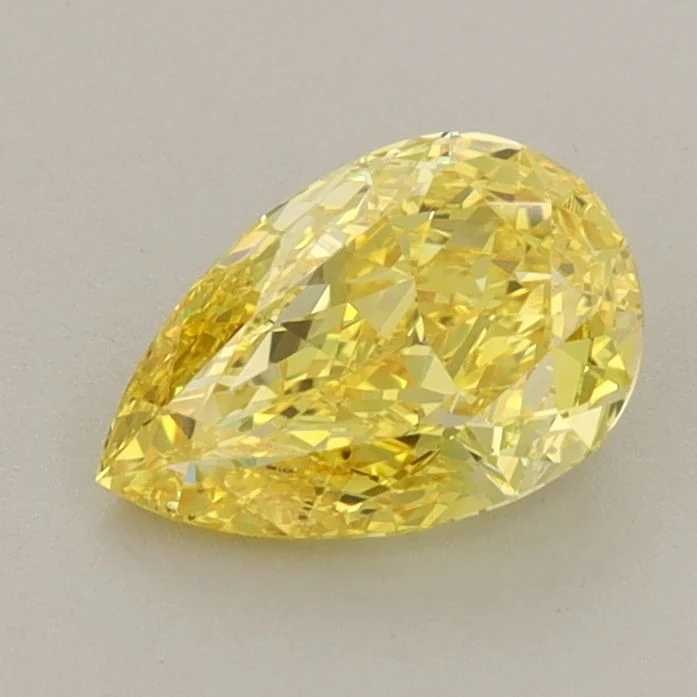 1.05 ct. Fancy Vivid Yellow/VVS2 Pear Lab Grown Diamond