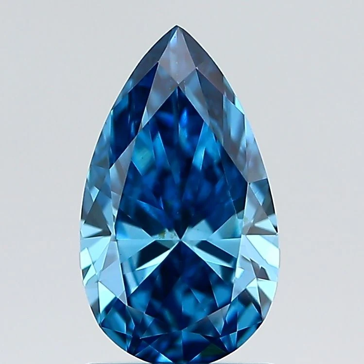 1.06 ct. Fancy Vivid Blue/VVS2 Pear Lab Grown Diamond