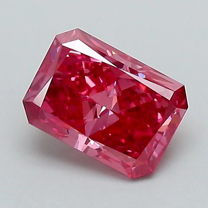 1.06 ct. Fancy Vivid Pink/VS2 Radiant Lab Grown Diamond