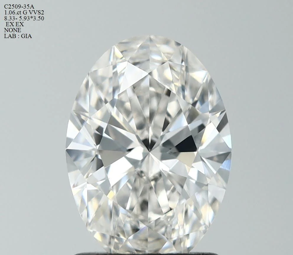 1.06 ct. G/VVS2 Oval Diamond