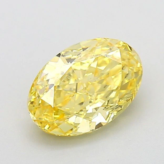 1.07 ct. Fancy Intense Yellow/VVS2 Oval Lab Grown Diamond
