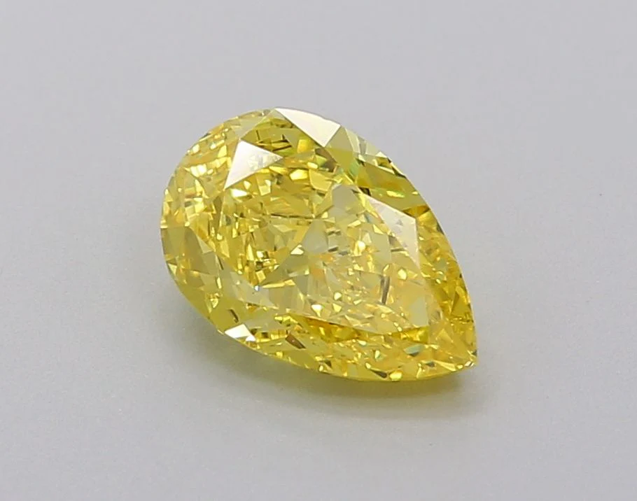 1.07 ct. Fancy Vivid Yellow/VVS2 Pear Lab Grown Diamond