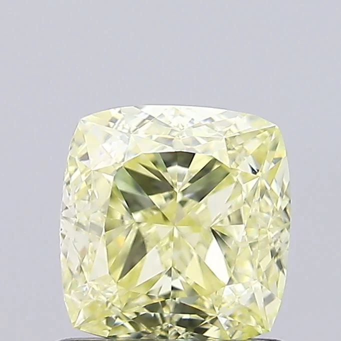 1.08 ct. Fancy Light Yellow/VS1 Cushion Modified Diamond