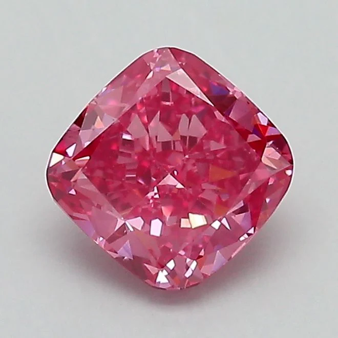 1.08 ct. Fancy Vivid Pink/VS1 Cushion Brilliant Lab Grown Diamond