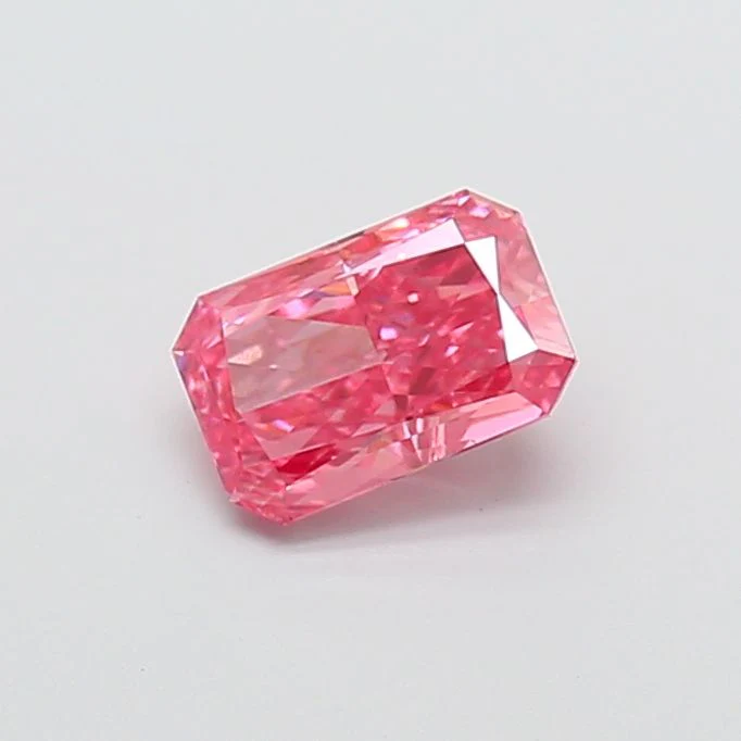 1.08 ct. Fancy Vivid Pink/VS2 Radiant Lab Grown Diamond