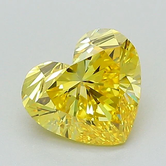 1.08 ct. Fancy Vivid Yellow/VVS2 Heart Lab Grown Diamond