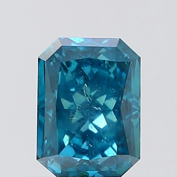 1.09 ct. Fancy Intense Blue/I1 Radiant Diamond