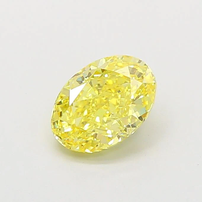 1.09 ct. Fancy Vivid Yellow/VS1 Oval Lab Grown Diamond