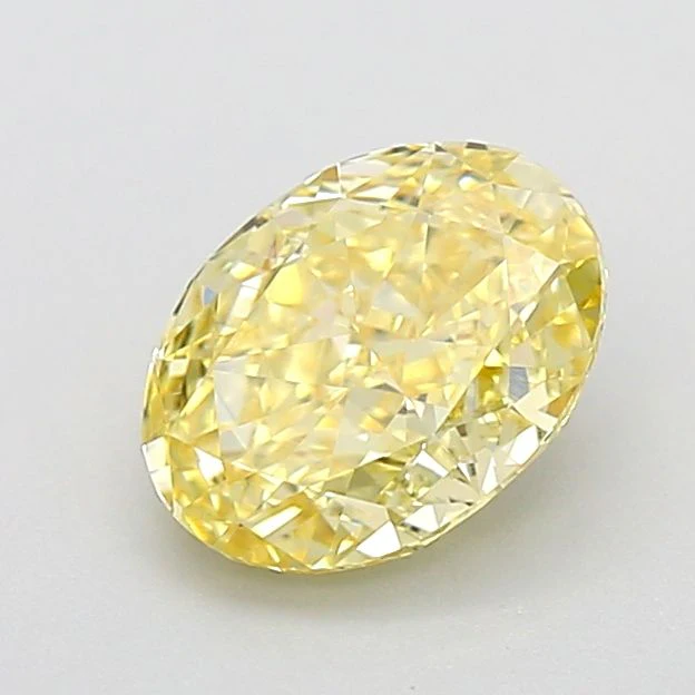 1.10 ct. Fancy Intense Yellow/VVS2 Oval Lab Grown Diamond