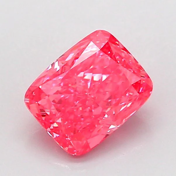1.10 ct. Fancy Vivid Pink/VS1 Cushion Modified Lab Grown Diamond
