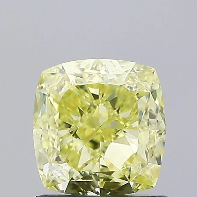 1.11 ct. Fancy Intense Yellow/VVS2 Cushion Modified Diamond
