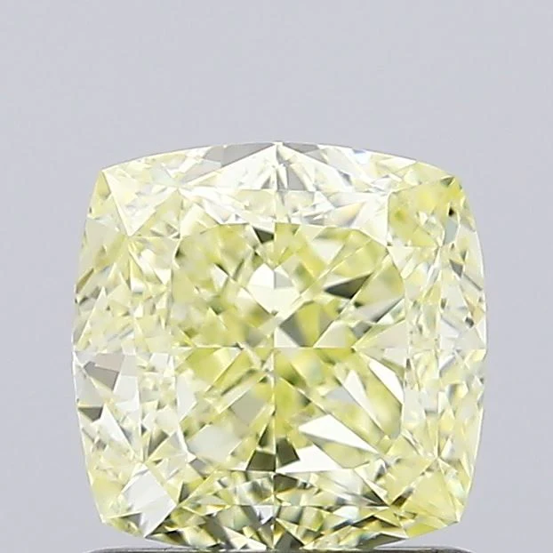 1.12 ct. Fancy Light Yellow/VVS2 Cushion Modified Diamond
