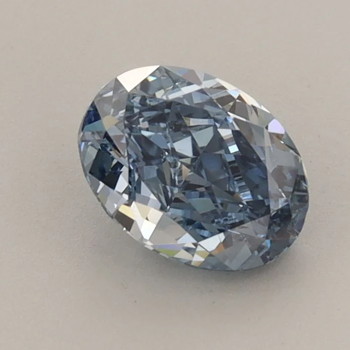 1.12 ct. Fancy Vivid Blue/VS1 Oval Lab Grown Diamond