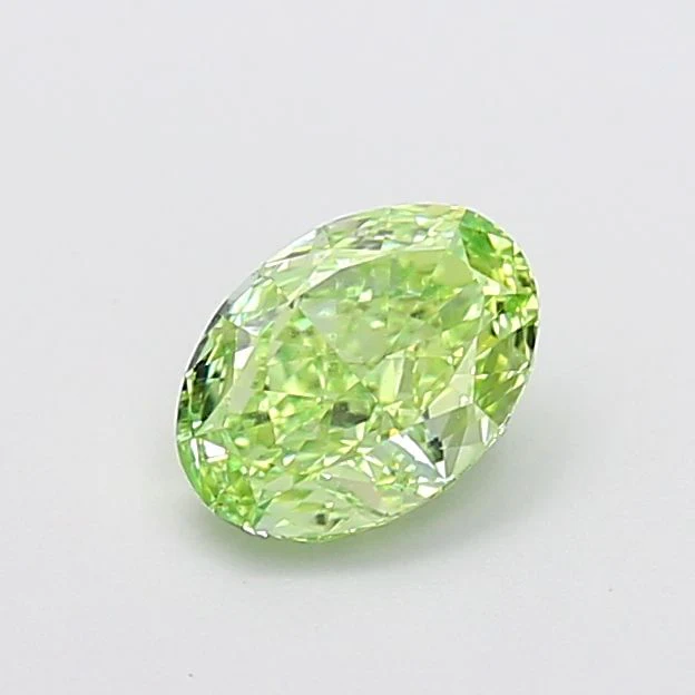 1.12 ct. Fancy Vivid Green/VVS1 Oval Lab Grown Diamond