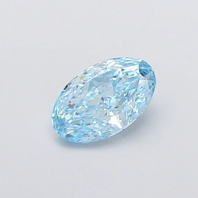 1.13 ct. Fancy Vivid Blue/VS1 Oval Lab Grown Diamond - Image 2
