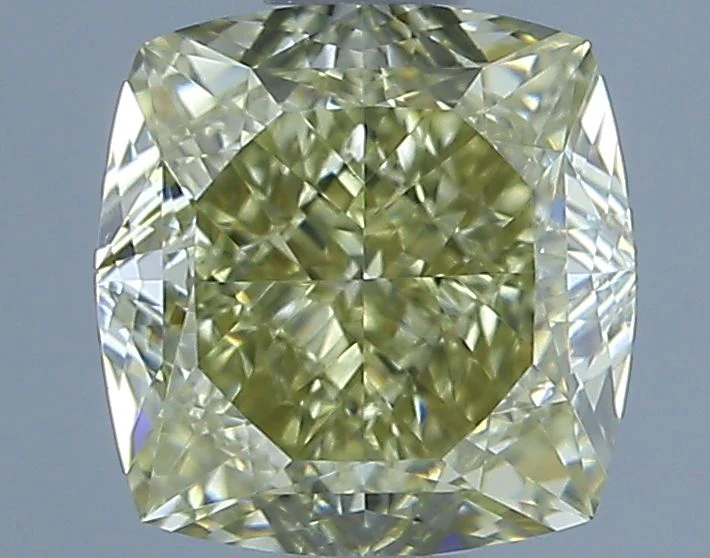 1.13 ct. Fancy Yellow/VS2 Cushion Brilliant Diamond