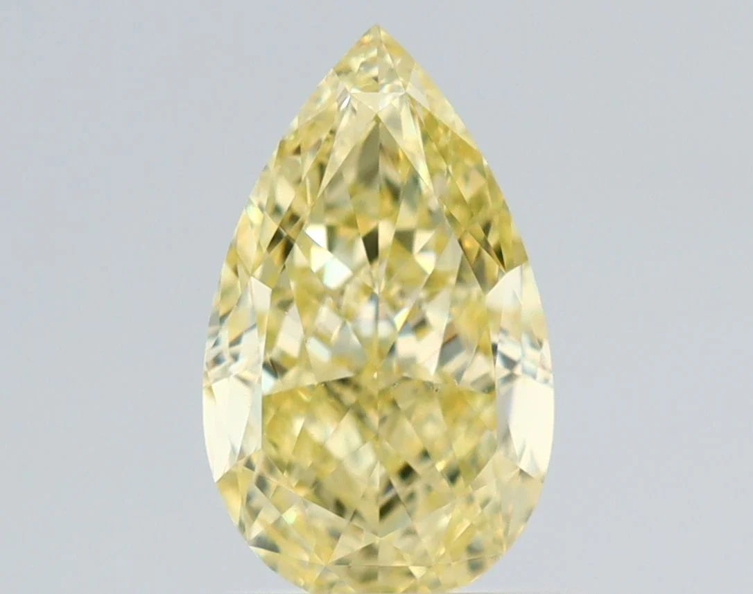 1.14 ct. Fancy Yellow/VS2 Pear Diamond