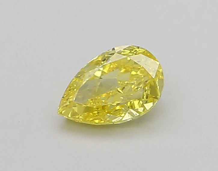 1.15 ct. Fancy Vivid Yellow/VS2 Pear Lab Grown Diamond