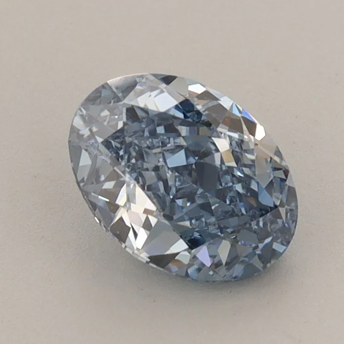 1.16 ct. Fancy Vivid Blue/VS2 Oval Lab Grown Diamond