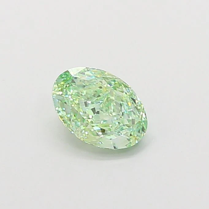 1.16 ct. Fancy Vivid Green/VVS1 Oval Lab Grown Diamond