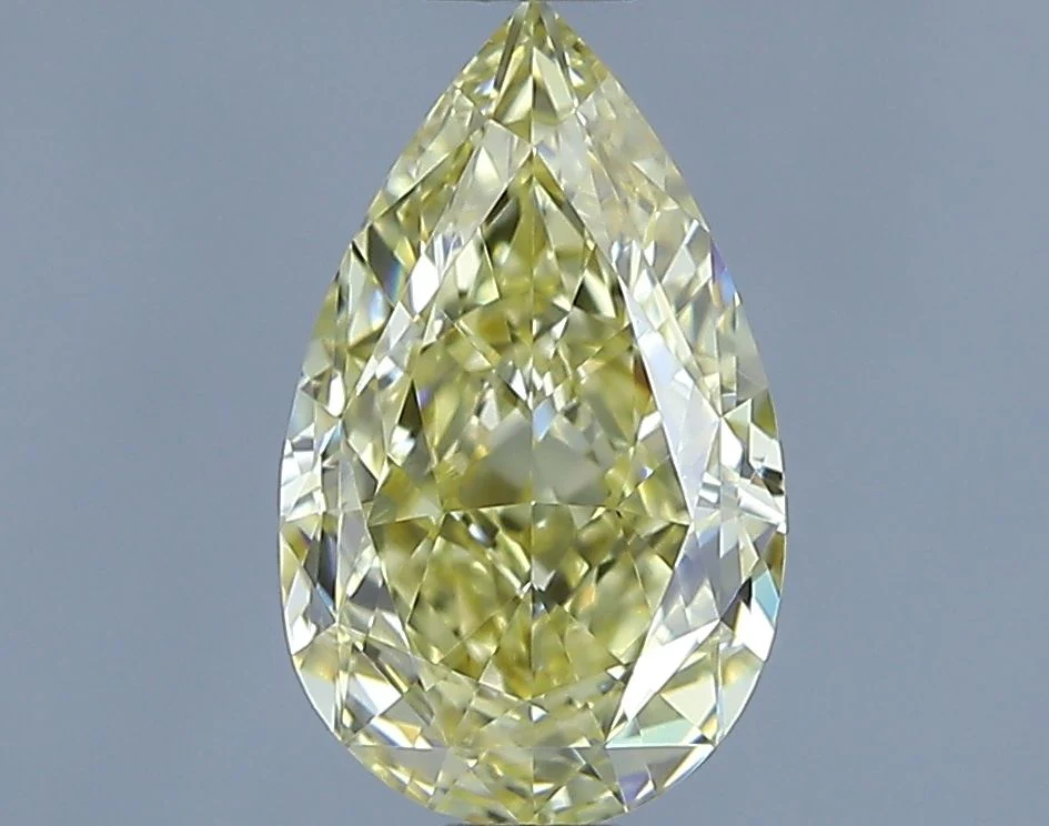 1.17 ct. Fancy Yellow/VVS2 Pear Diamond