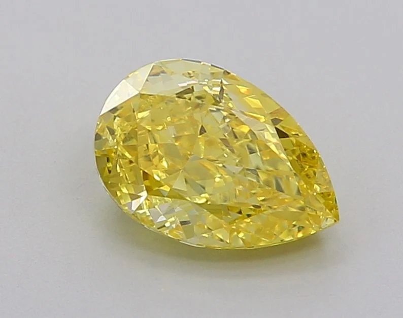 1.19 ct. Fancy Vivid Yellow/VS1 Pear Lab Grown Diamond