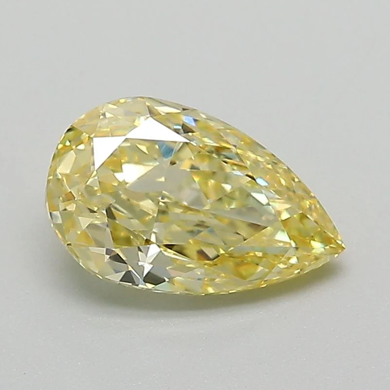 1.19 ct. Fancy Vivid Yellow/VVS2 Pear Lab Grown Diamond