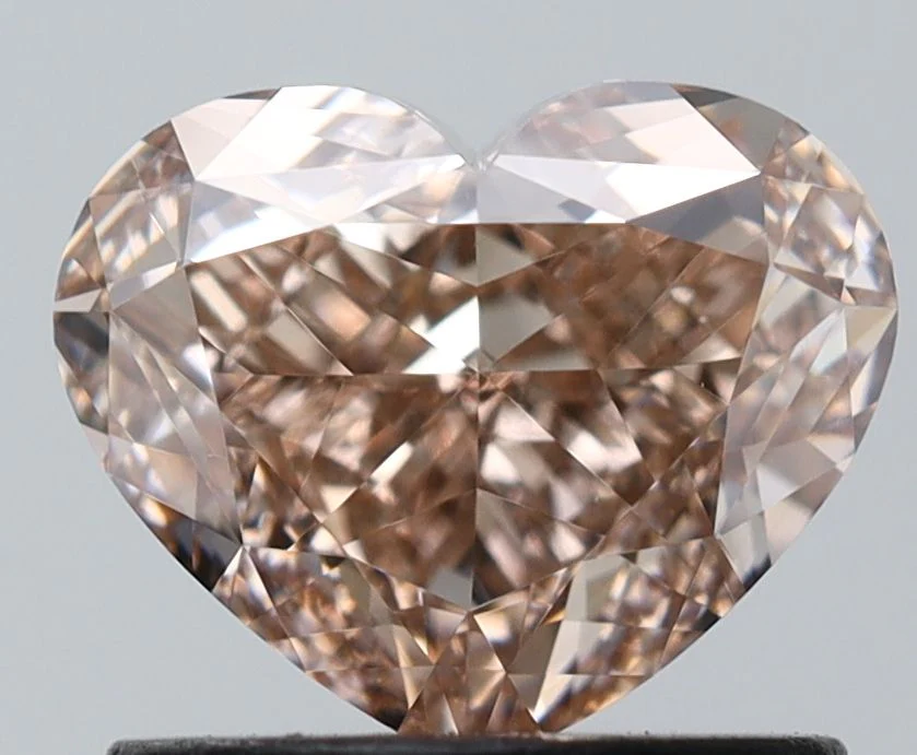 1.20 ct. Fancy Pinkish Brown/VS2 Heart Diamond