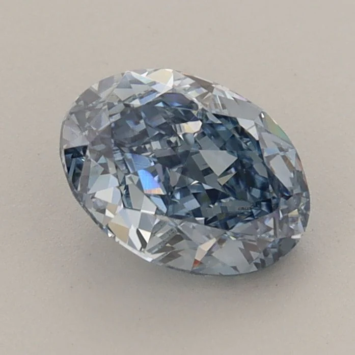1.21 ct. Fancy Vivid Blue/VVS2 Oval Lab Grown Diamond