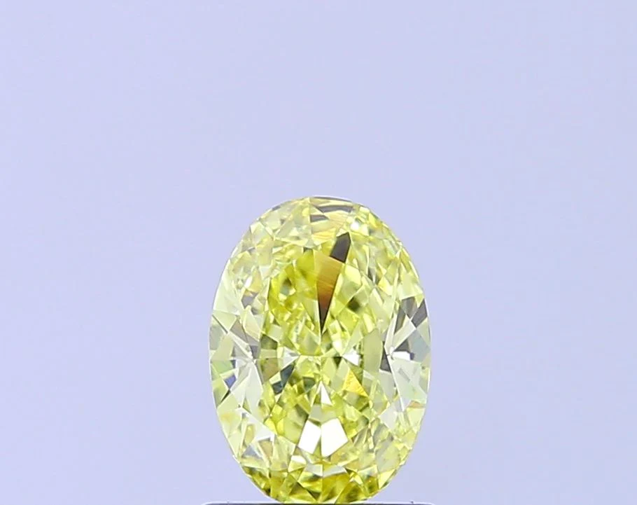 1.22 ct. Fancy Intense Yellow/VVS2 Oval Lab Grown Diamond
