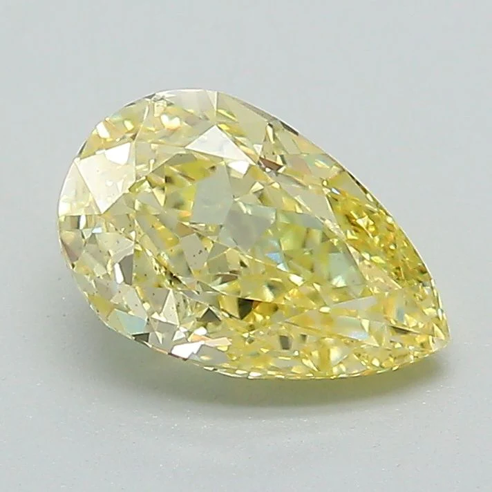 1.22 ct. Fancy Vivid Yellow/VS1 Pear Lab Grown Diamond