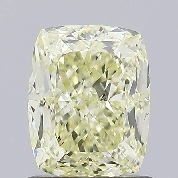 1.29 ct. Fancy Light Yellow/SI1 Cushion Modified Diamond