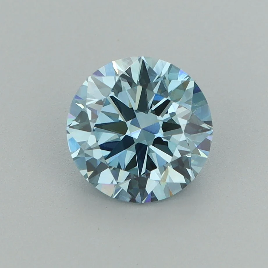 1.29 ct. Fancy Vivid Blue/VVS2 Round Lab Grown Diamond