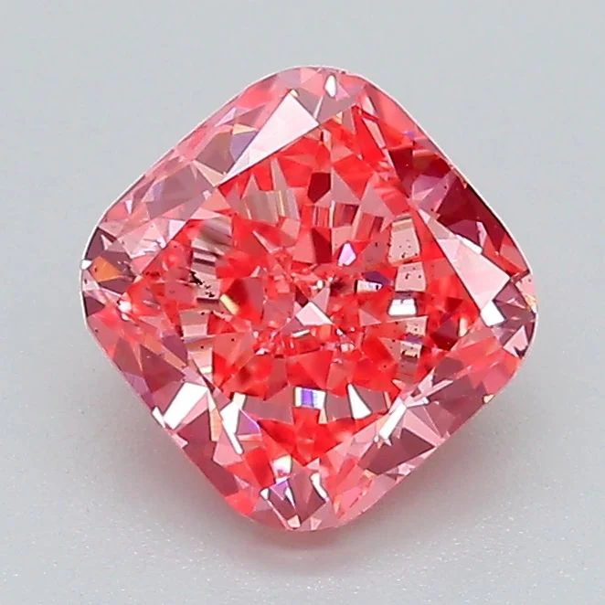 1.29 ct. Fancy Vivid Pink/SI1 Cushion Brilliant Lab Grown Diamond