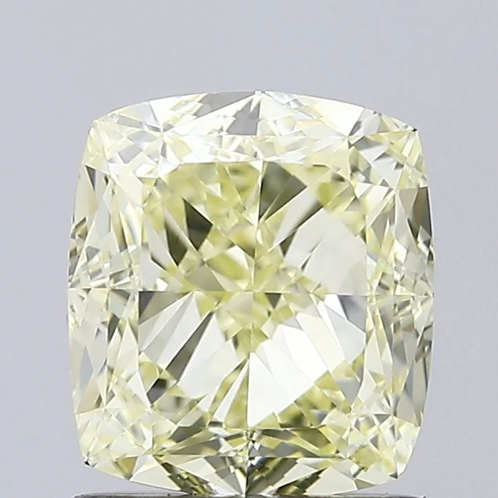 1.30 ct. Fancy Light Yellow/VVS1 Cushion Modified Diamond