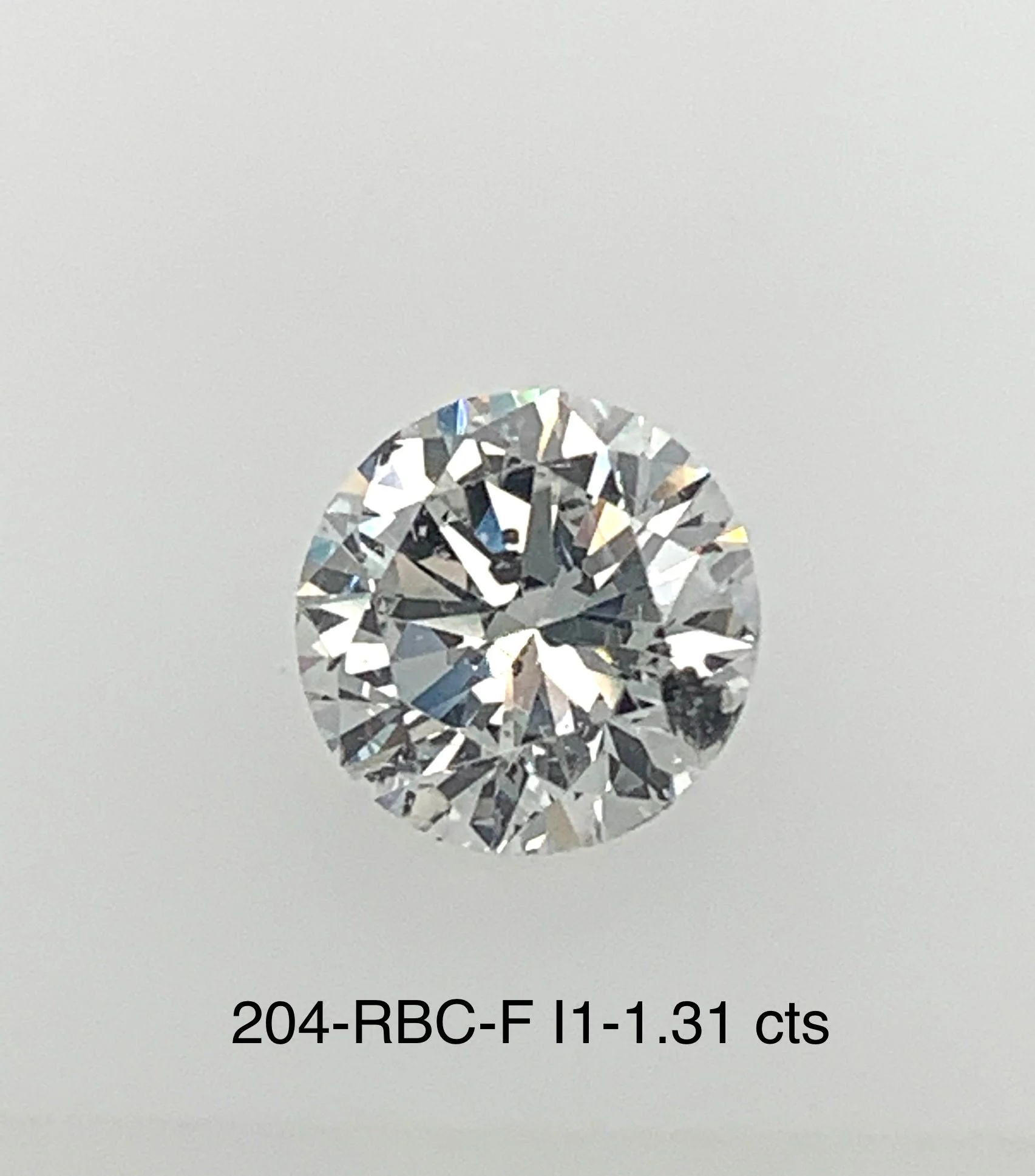 1.31 ct. F/I1 Round Diamond