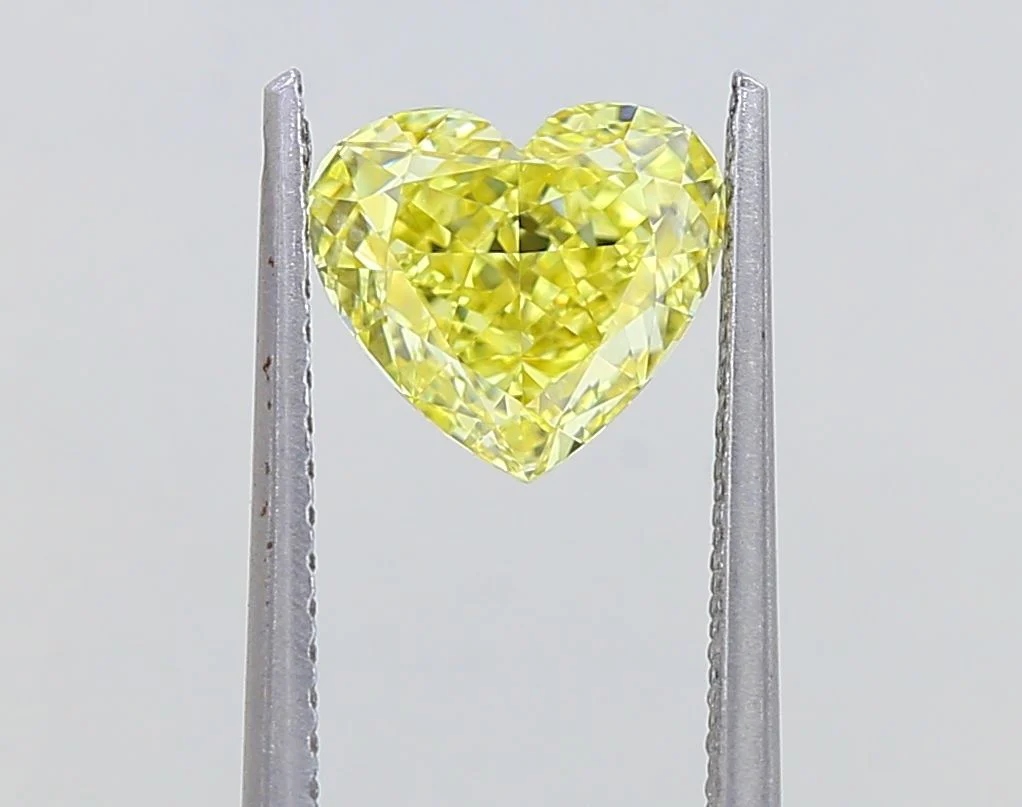 1.36 ct. Fancy Intense Yellow/VS1 Heart Lab Grown Diamond