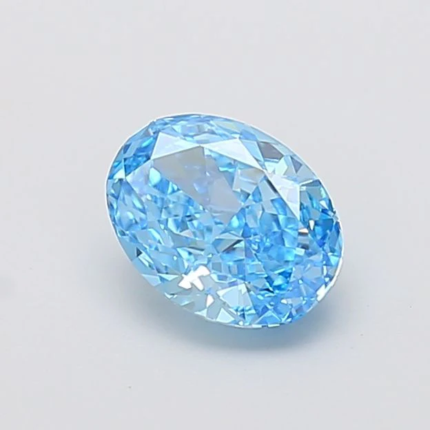 1.38 ct. Fancy Vivid Blue/VVS2 Oval Lab Grown Diamond