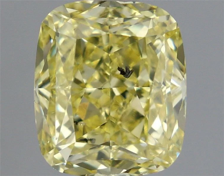 1.43 ct. Fancy Yellow/SI2 Cushion Modified Diamond