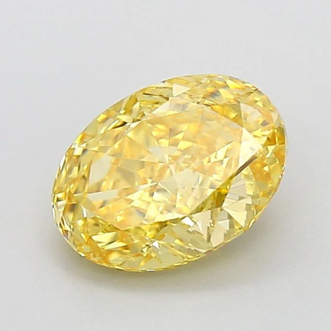 1.47 ct. Fancy Intense Yellow/VS2 Oval Lab Grown Diamond - Image 2