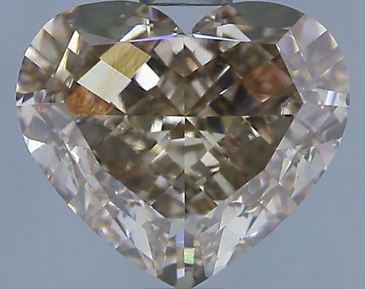 1.49 ct. Fancy Pinkish Brown/VS2 Heart Diamond
