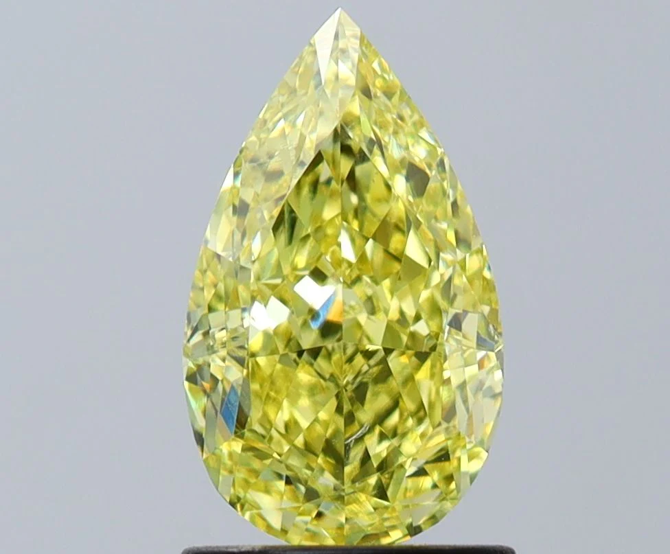 1.50 ct. Fancy Intense Yellow/SI1 Pear Diamond