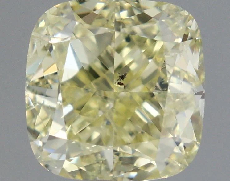 1.50 ct. Fancy Light Yellow/I1 Cushion Modified Diamond