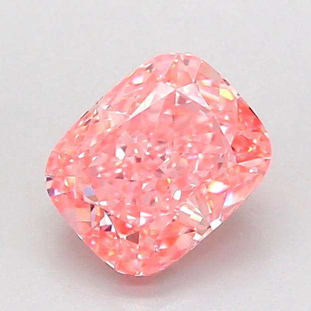 1.50 ct. Fancy Vivid Pink/VVS2 Cushion Modified Lab Grown Diamond