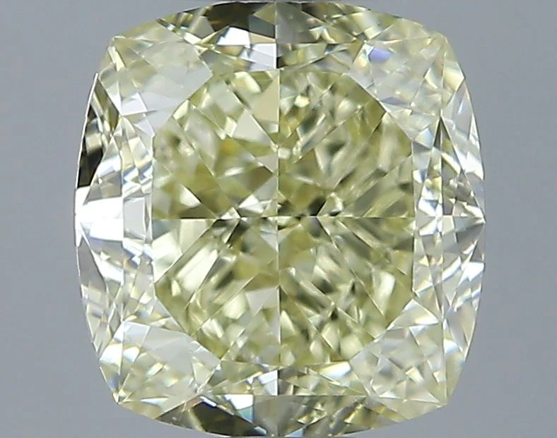 1.50 ct. Fancy Yellow/VS1 Cushion Brilliant Diamond