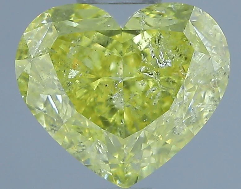 1.51 ct. Fancy Intense Yellow/I2 Heart Diamond