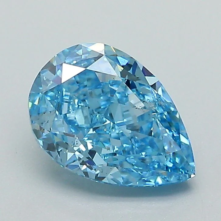 1.51 ct. Fancy Vivid Blue/VS2 Pear Lab Grown Diamond