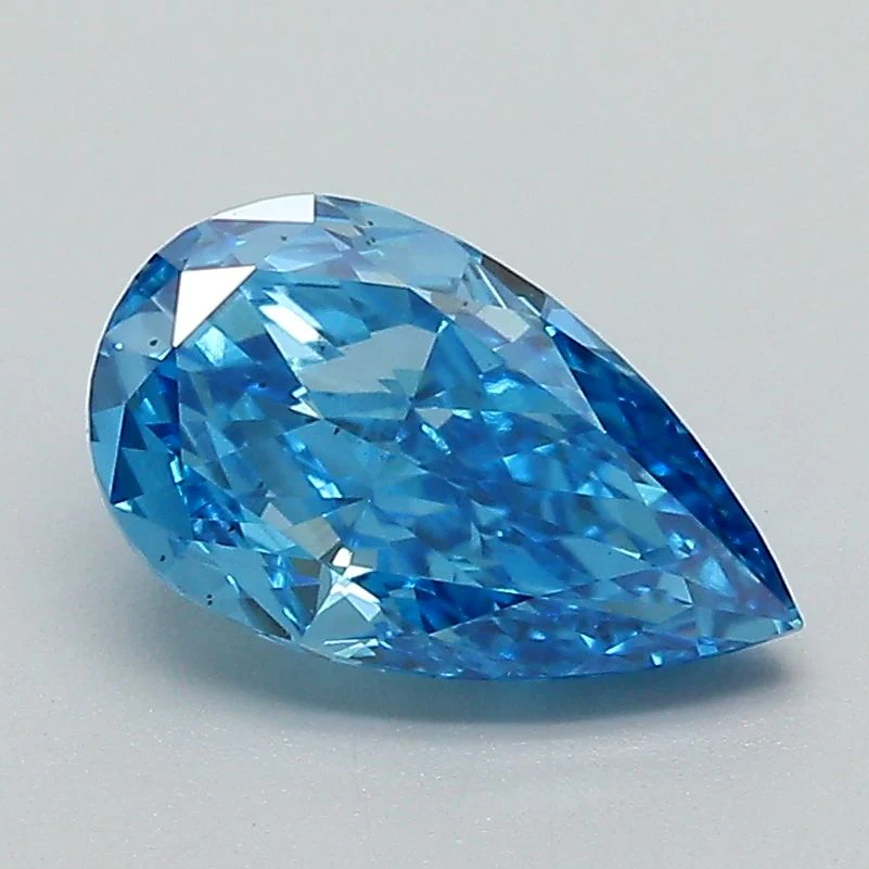 1.51 ct. Fancy Vivid Blue/VS2 Pear Lab Grown Diamond